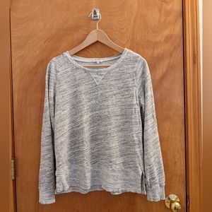 Splendid gray marled pullover top size L